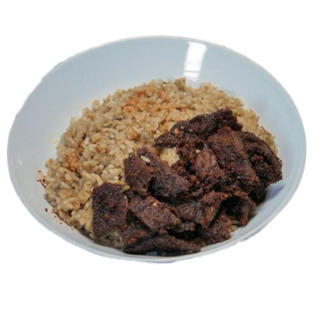 Coconut Rice with Beef Suya