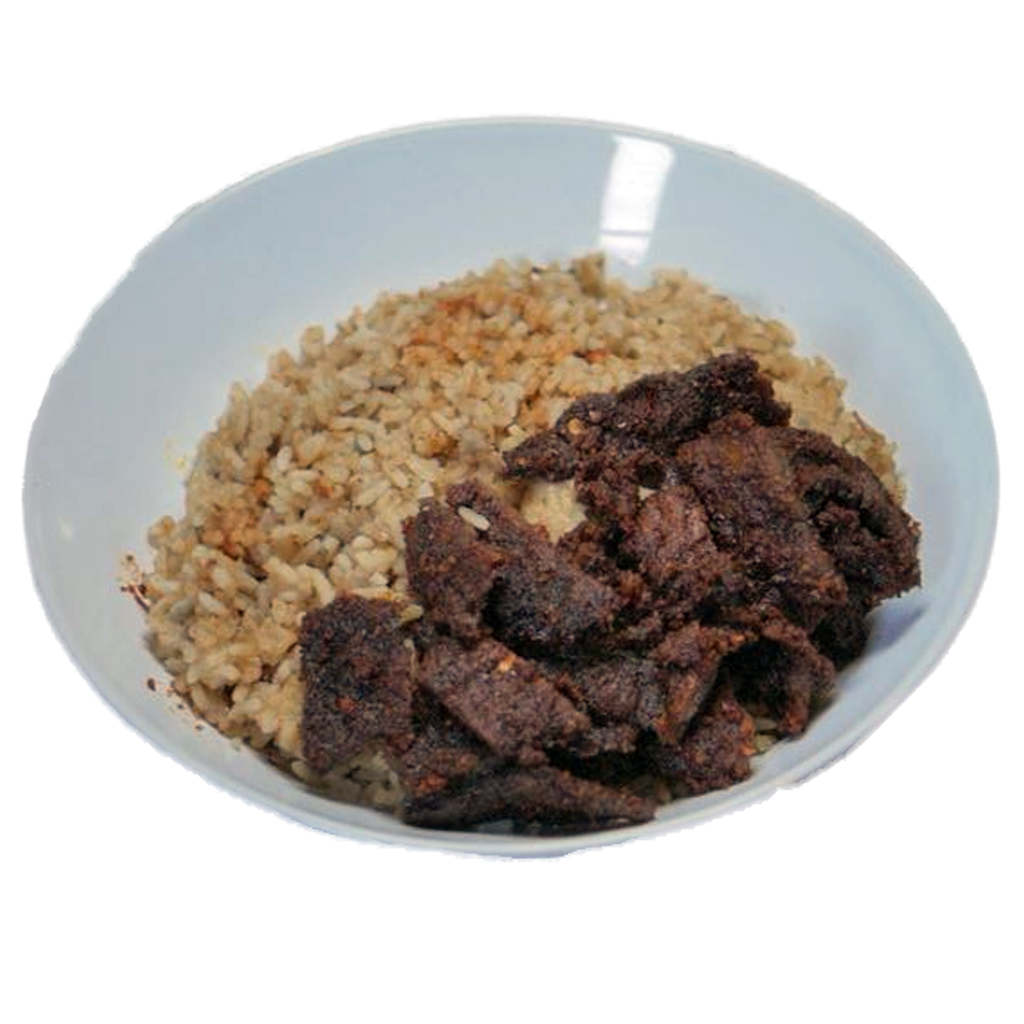 Coconut Rice with Beef Suya