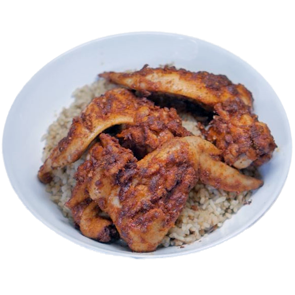 Coconut Rice with Chicken Suya